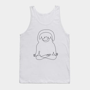 One Line Sloth Easy Pose Tank Top